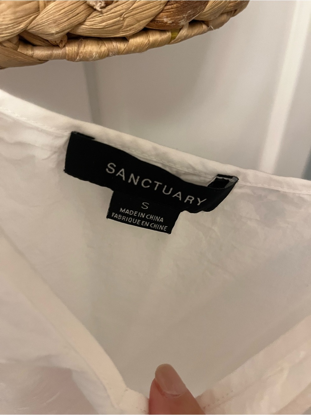 Sanctuary White Eyelet Lace High-Neck Blouse - Picture 8 of 8